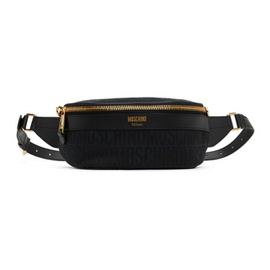 모스키노 Moschino Black Jacquard Belt Bag 241720M171006