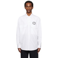 모스키노 Moschino White Loop Shirt 241720M192002