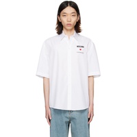 모스키노 Moschino White Embroidered Shirt 241720M192017