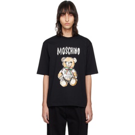 모스키노 Moschino Black Teddy Bear T-Shirt 241720M213031