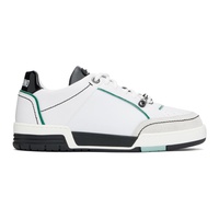 모스키노 Moschino White & Black Streetball Sneakers 241720M237004