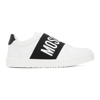 모스키노 Moschino Black & White Slip-On Sneakers 241720M237016