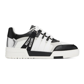 모스키노 Moschino Black & White Streetball Sneakers 241720M237031