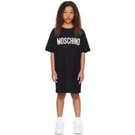 모스키노 Moschino Kids Black Printed Dress 241720M702000