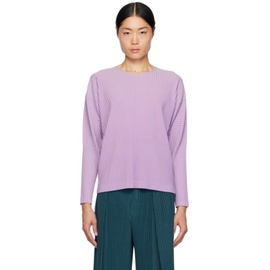 HOMME PLISSEE 이세이 미야케 ISSEY MIYAKE Purple Dolman Long Sleeve T-Shirt 241729M213003