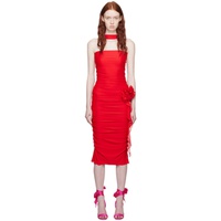 FanciClub Red The Red Horse Midi Dress 241730F054007
