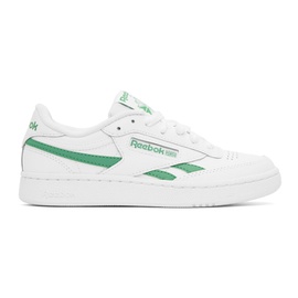 리복 클래식 Reebok Classics White & Green Club C Revenge Sneakers 241749F128010