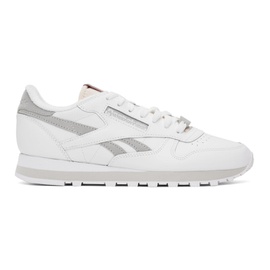 리복 클래식 Reebok Classics White & Gray Classic Leather Sneakers 241749M237061