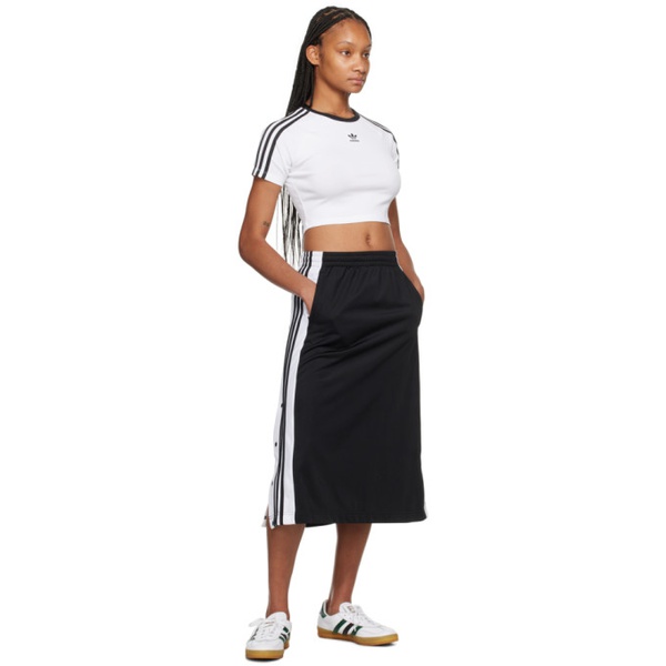 아디다스 아디다스 오리지널 Adidas Originals Black Adibreak Midi Skirt 241751F093000