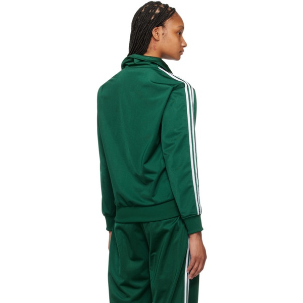 아디다스 아디다스 오리지널 Adidas Originals Green Firebird Track Jacket 241751F097004