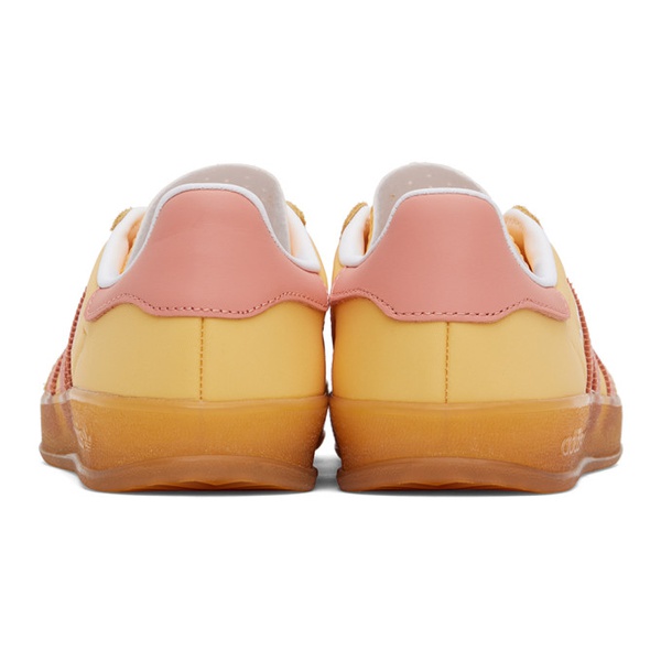 아디다스 아디다스 오리지널 Adidas Originals Yellow Gazelle Indoor Sneakers 241751F128024