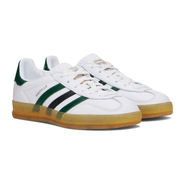 아디다스 아디다스 오리지널 Adidas Originals White Gazelle Indoor Sneakers 241751F128034