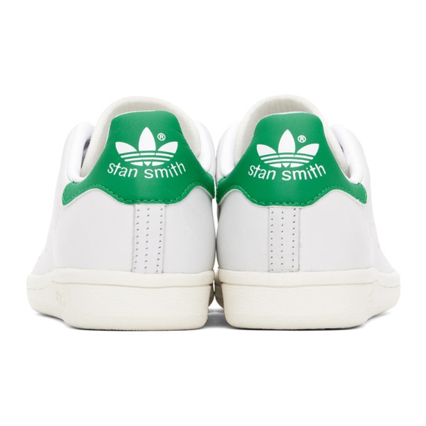 아디다스 아디다스 오리지널 Adidas Originals White & Green Stan Smith 80s Sneakers 241751F128039