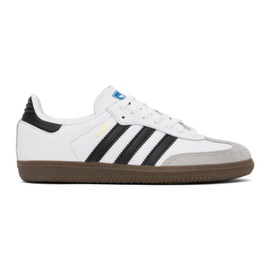 아디다스 오리지널 Adidas Originals White & Black Samba OG Sneakers 241751F128079