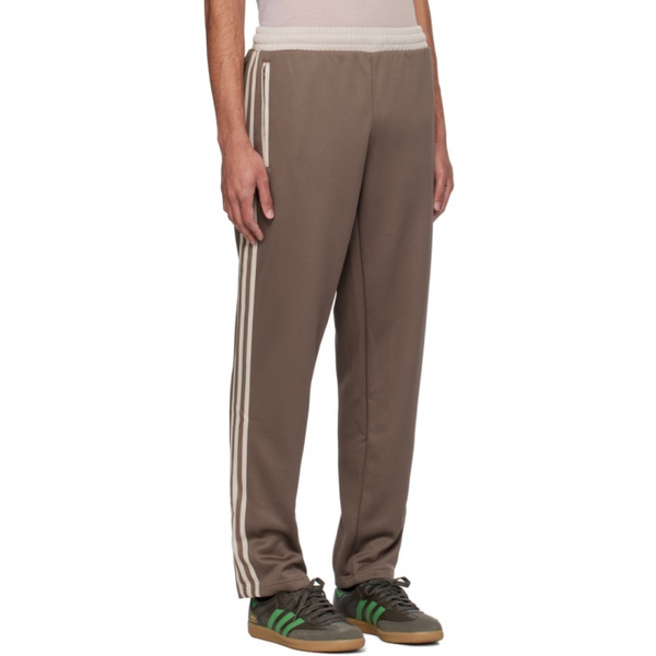 아디다스 아디다스 오리지널 Adidas Originals Brown & Beige Premium Track Pants 241751M190020