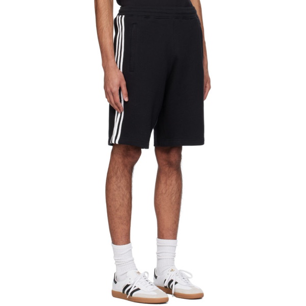 아디다스 아디다스 오리지널 Adidas Originals Black 3-Stripes Shorts 241751M193009