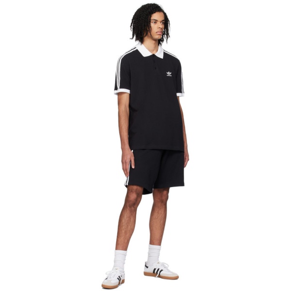 아디다스 아디다스 오리지널 Adidas Originals Black 3-Stripes Shorts 241751M193009