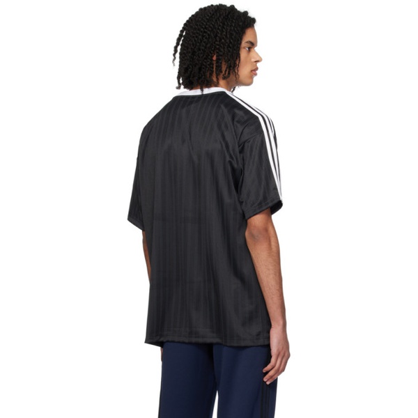 아디다스 아디다스 오리지널 Adidas Originals Black & White Stripe T-Shirt 241751M213010