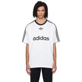 아디다스 오리지널 Adidas Originals White & Black Stripe T-Shirt 241751M213011