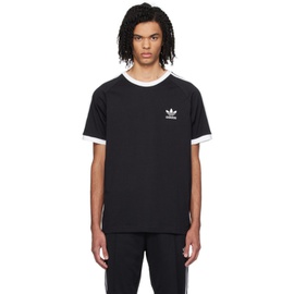아디다스 오리지널 Adidas Originals Black 3-Stripes T-Shirt 241751M213014