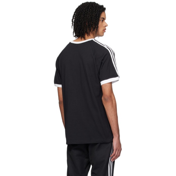 아디다스 아디다스 오리지널 Adidas Originals Black 3-Stripes T-Shirt 241751M213014