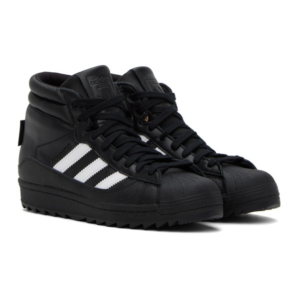 아디다스 아디다스 오리지널 Adidas Originals Black Superstar Gore-Tex Winter Boots 241751M224000