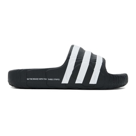 아디다스 오리지널 Adidas Originals Black & White Adilette 22 Slides 241751M234002