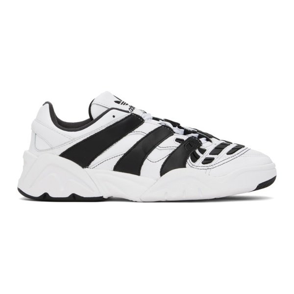 아디다스 아디다스 오리지널 Adidas Originals White & Black Predator XLG Sneakers 241751M237015
