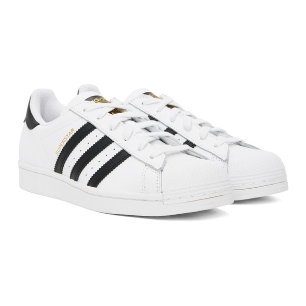 아디다스 아디다스 오리지널 Adidas Originals White Superstar Sneakers 241751M237038