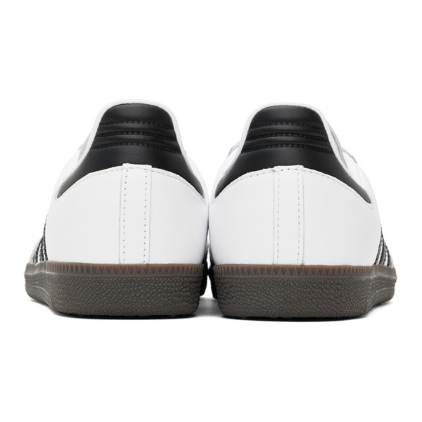아디다스 아디다스 오리지널 Adidas Originals White & Black Samba OG Sneakers 241751M237049