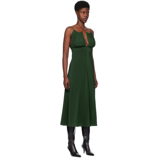  TOTEME Green Gathered Maxi Dress 241771F055000