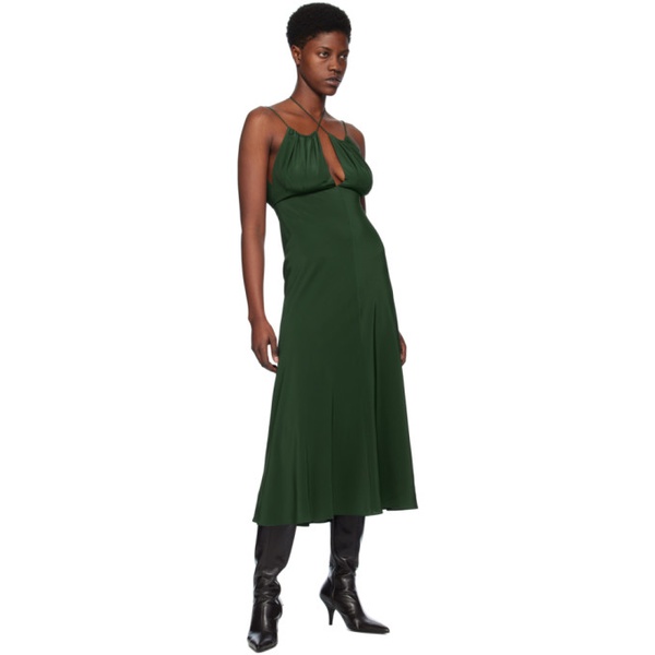  TOTEME Green Gathered Maxi Dress 241771F055000
