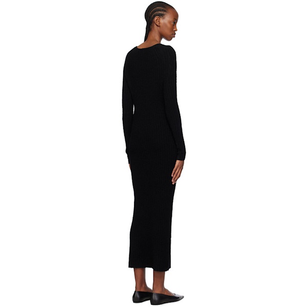  TOTEME Black V-Neck Maxi Dress 241771F055003