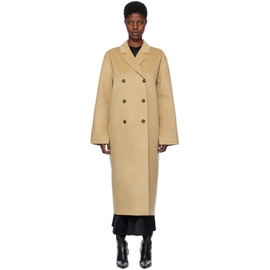 TOTEME Beige Double-Breasted Coat 241771F059005