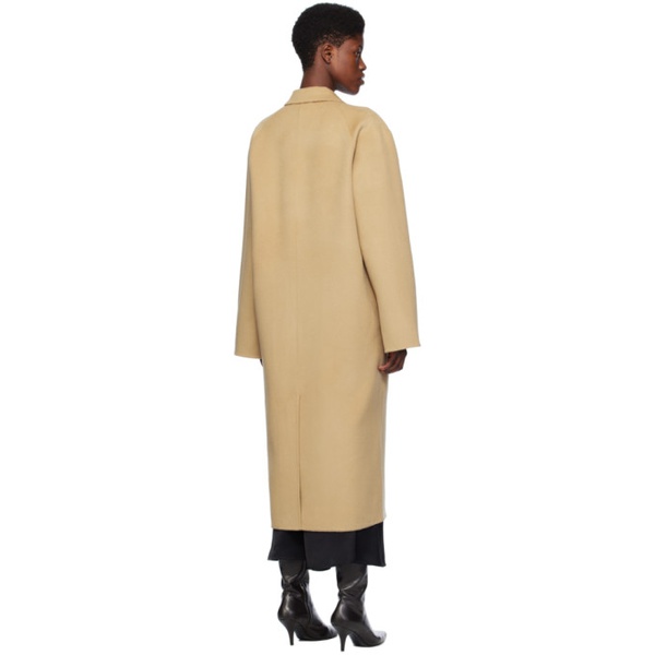  TOTEME Beige Double-Breasted Coat 241771F059005