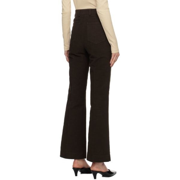  TOTEME Brown Flared Trousers 241771F087007