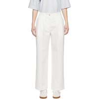 TOTEME White Relaxed Trousers 241771F087011