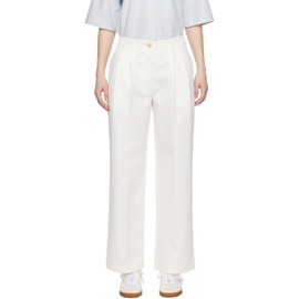 TOTEME White Relaxed Trousers 241771F087011