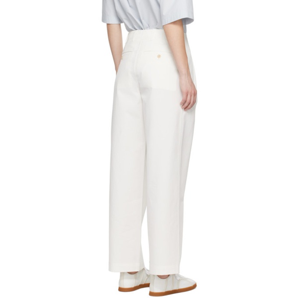  TOTEME White Relaxed Trousers 241771F087011