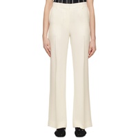 TOTEME White Relaxed-Fit Trousers 241771F087016