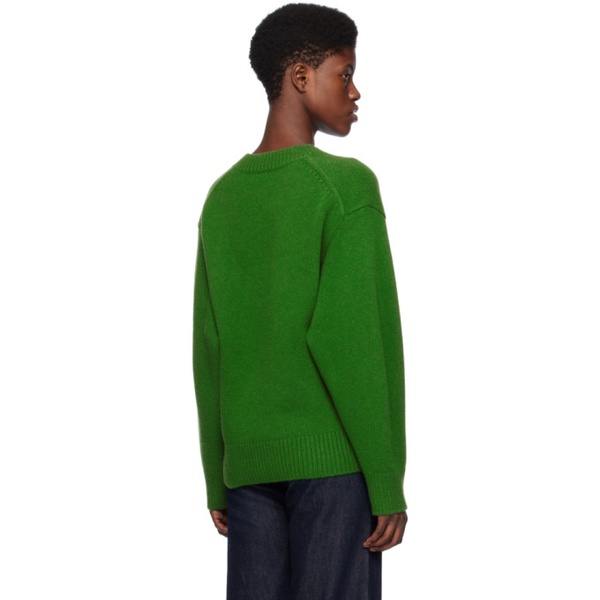  TOTEME Green V-Neck Sweater 241771F100000