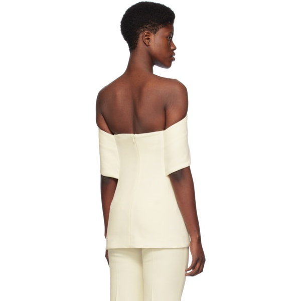  TOTEME 오프화이트 Off-White Off-The-Shoulder Top 241771F110008