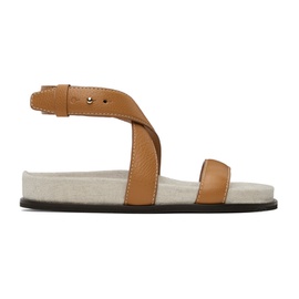 TOTEME Tan The Leather Chunky Sandals 241771F124001