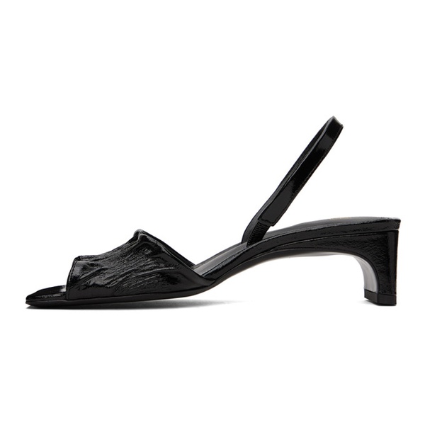  TOTEME Black The Gathered Scoop Heeled Sandals 241771F125000