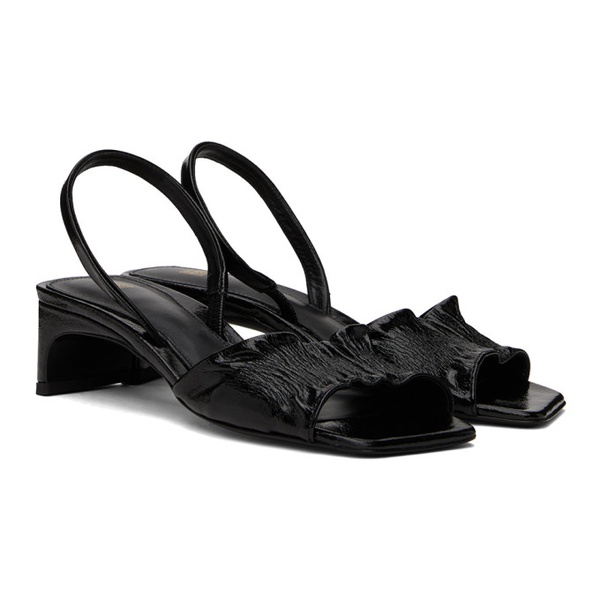  TOTEME Black The Gathered Scoop Heeled Sandals 241771F125000