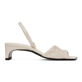 TOTEME 오프화이트 Off-White The Gathered Scoop Heeled Sandals 241771F125001