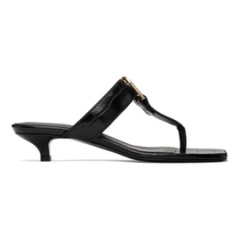 TOTEME Black The Belted Croco Heeled Sandals 241771F125003