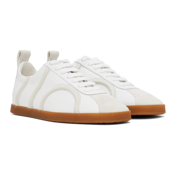  TOTEME 오프화이트 Off-White The Leather Sneakers 241771F128000