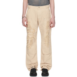 1017 ALYX 9SM 오프화이트 Off-White Destroyed Carpenter Trousers 241776M186002