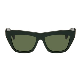 보테가 베네타 Bottega Veneta Green Cat-Eye Sunglasses 241798F005009